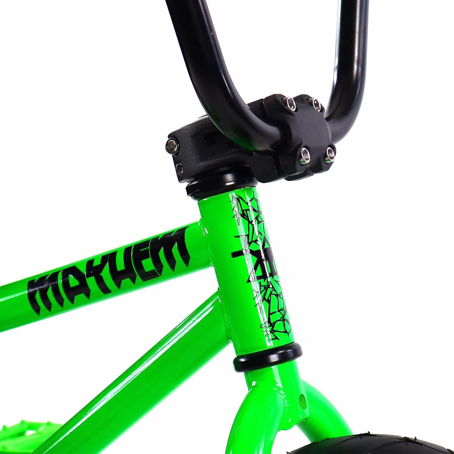 Mayhem Fat Tire Mini BMX RIOT Toxic Green 1 Piece Crank 10" Mini BMX Newest Model Trick Bike - Image 4