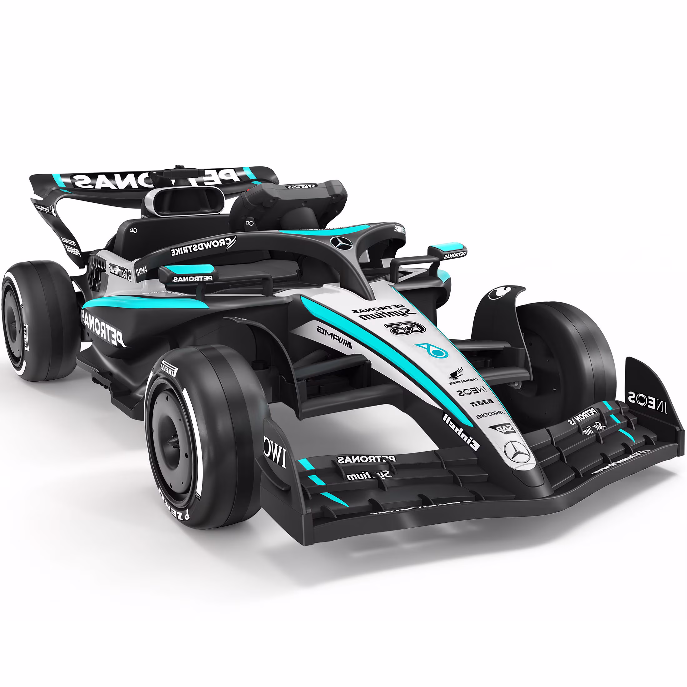 Mercedes-Benz F1 W16 24V Electric Go Kart, COCLUB Kids Ride on Car with Remote Contro, LED Light, Music, Bluetooth, for Ages 3