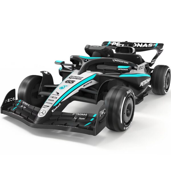 Mercedes-Benz F1 W16 Electric Go Kart, iYofe 12V Go Kart for Kids with Remote Control, Soft Start & Soft Stop, Built-in Music, Bluetooth, Ride on Toys for Kids 3