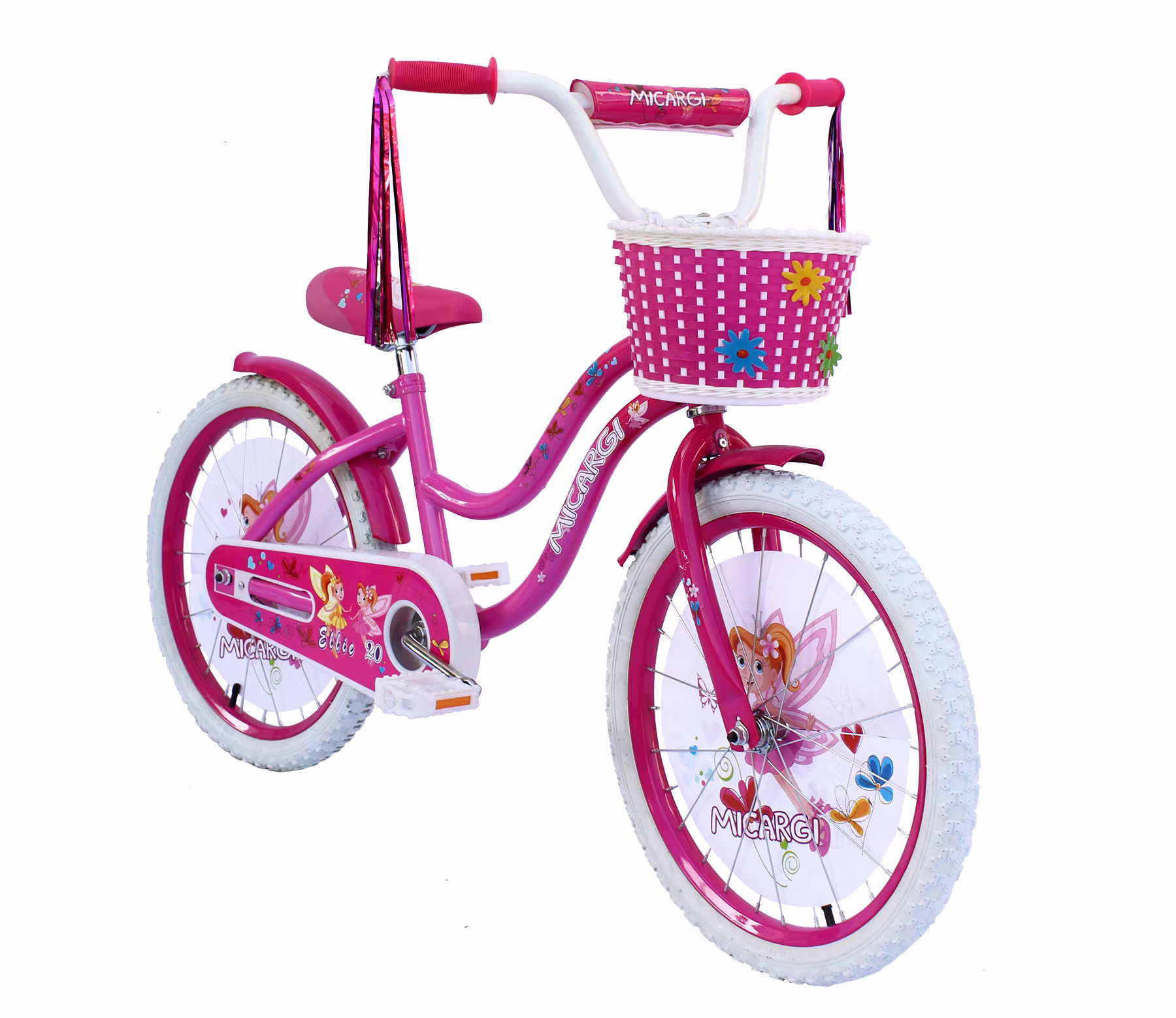 Micargi ELLIE-G-20-HPK-PK 20 in. Girls Bicycle, Hot Pink and Pink - Image 3