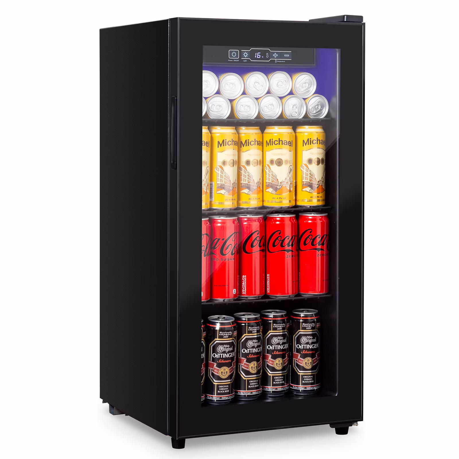 Mini Fridge 135 Can Beverage Refrigerator Cooler, 3.5 Cu.Ft Drink Fridge for Soda Wine Beer with Adjustable Removable Shelving for Home, Bar, Office,Black