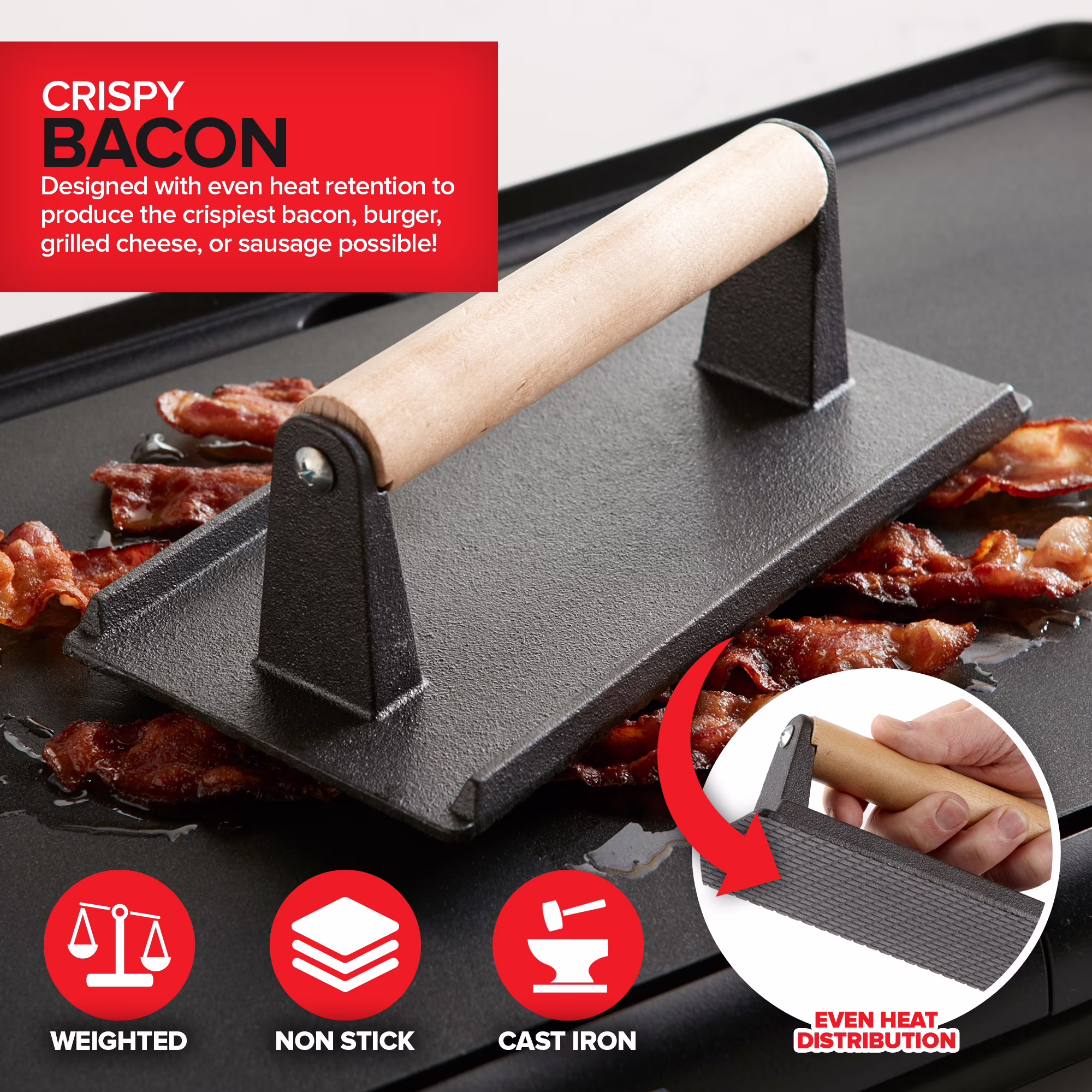 Modern Innovations Griddle Breakfast Kit Pancake Batter Dispenser Grill Press Egg Rings Spatula Compatible With Blackstone Griddles 8 Pack - Image 2
