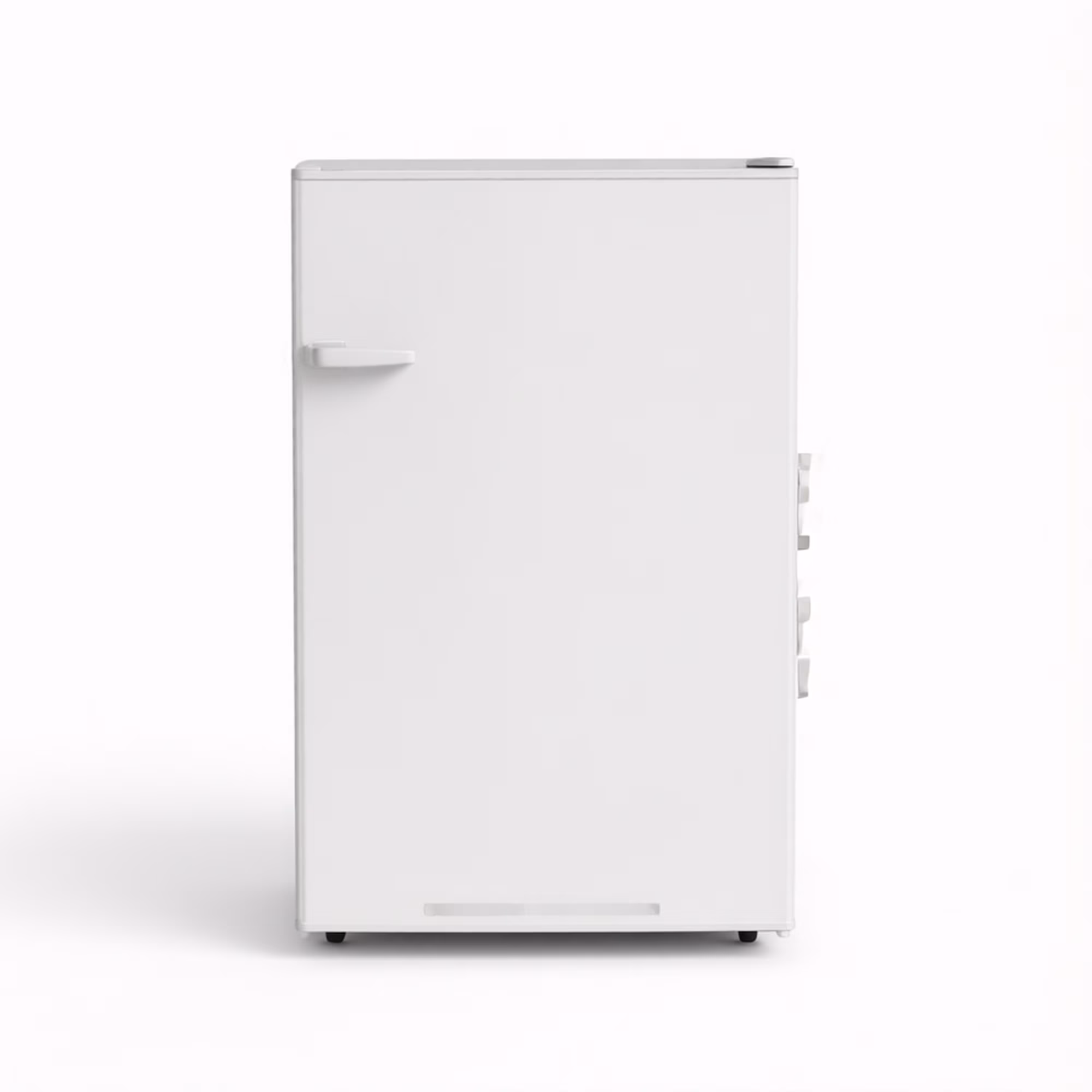 Modern Mini Cooler Compact Mini Fridge Space-Saving Single-Door Refrigerator with Freezer, 2.5 Cu.Ft, White