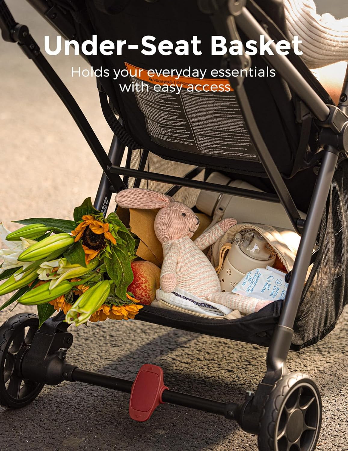 Momcozy ClickGo Lightweight Stroller, Compact Travel Stroller for Airplane with One-Click Fold, Baby Stroller and Toddler Stroller with Large Canopy for Kids from 6 Months to 50 Lbs - Image 4