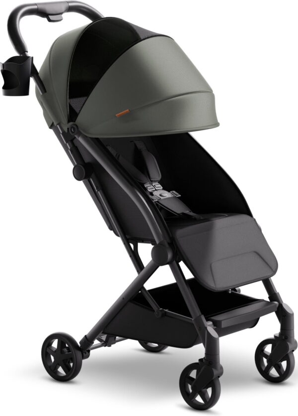 Mompush Lightweight Baby Stroller, Compact Stroller for Airplane Travel, Green, 14.2 lb, Unisex