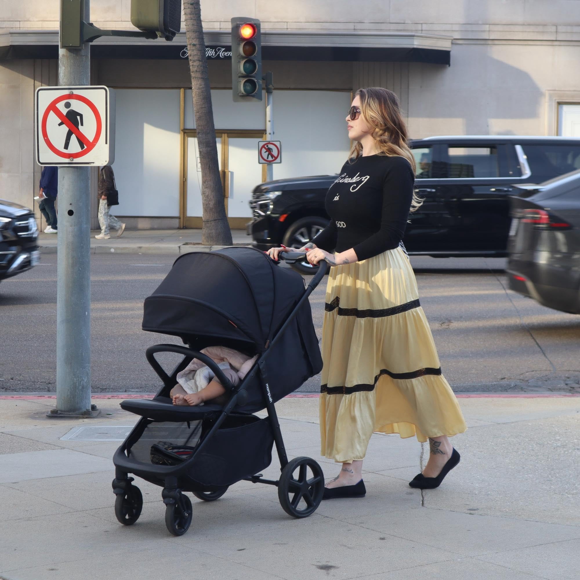 Mompush Nova Baby Stroller, Spacious Seat, Extra-Large UPF 50+ Canopy, Black, 22LB, Unisex - Image 4
