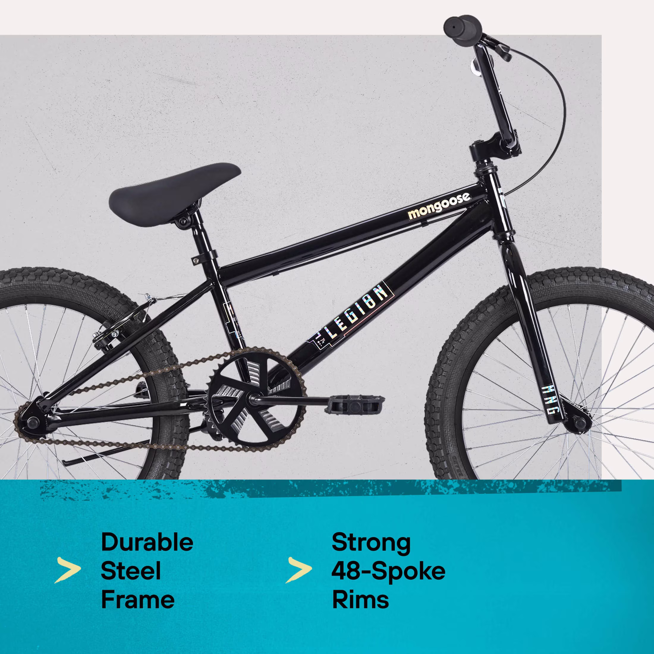 Mongoose 20" Legion MX BMX Bike, Fits Riders 4' 10" - 5' 6", Kids - Image 5