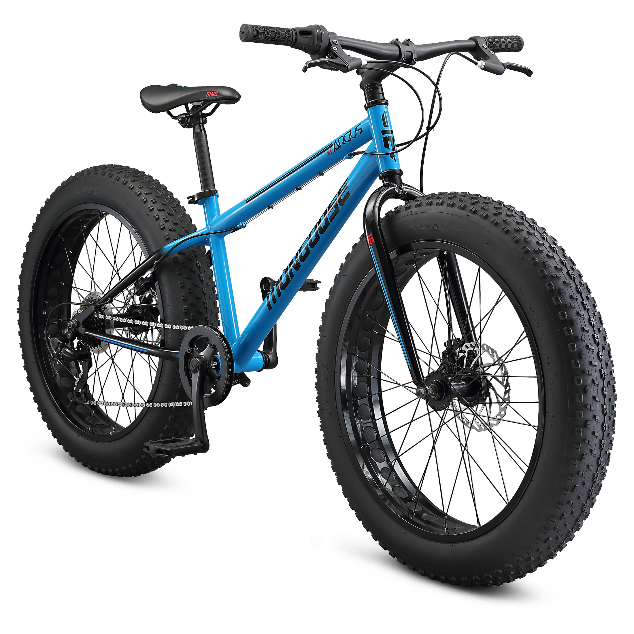 Mongoose Argus ST Fat Mountain Bike, 24- Inch Wheels, 7 Speed, Blue - Image 5