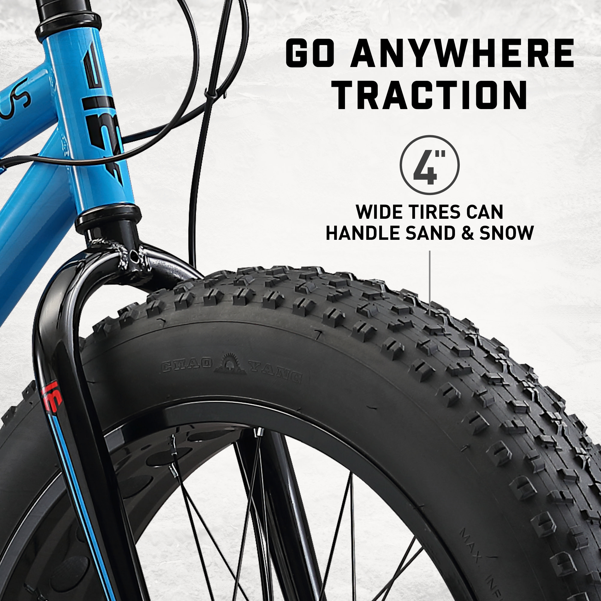 Mongoose Argus ST Fat Mountain Bike, 24- Inch Wheels, 7 Speed, Blue - Image 2