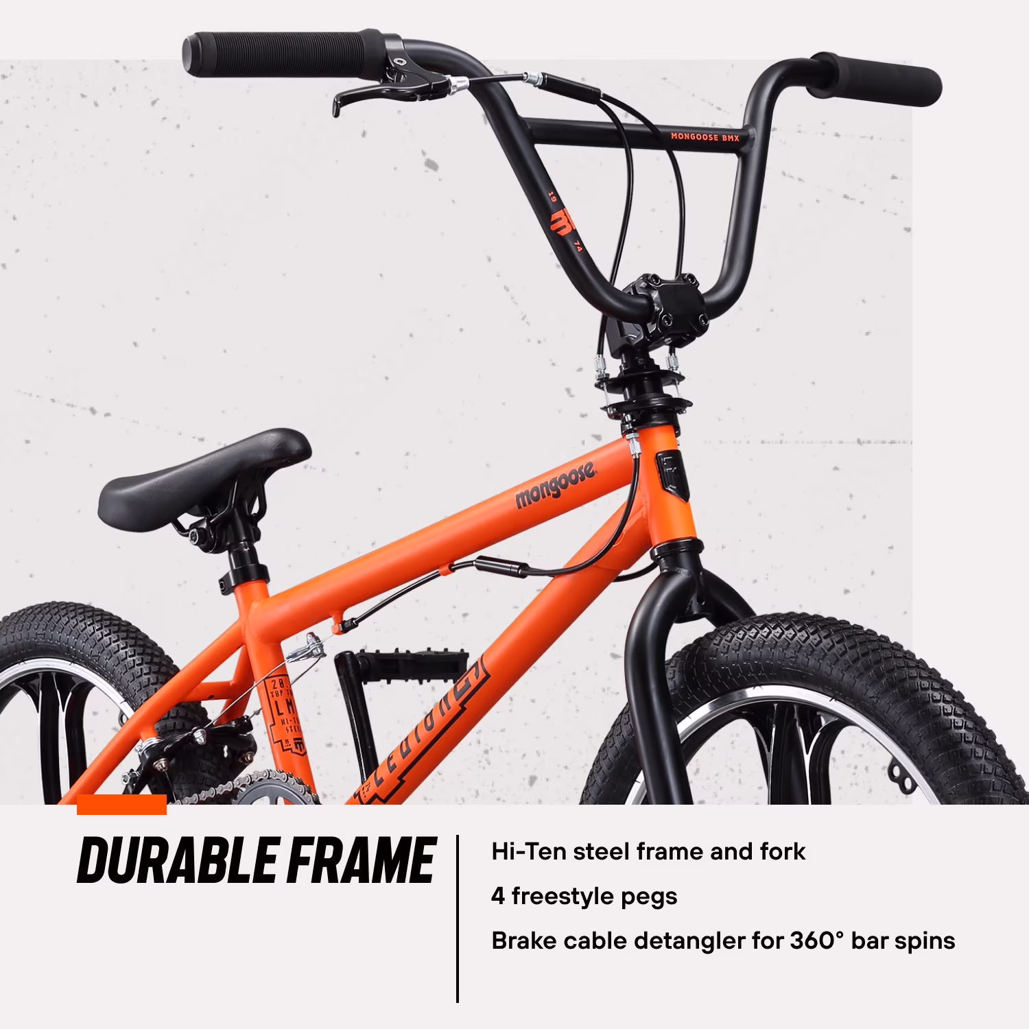Mongoose Legion Mag BMX Freestyle Bike, 20-Inch Wheels, Ages 8 and up, Orange - Image 2