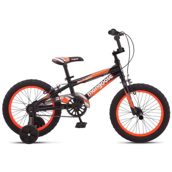 Mongoose Mutant Kids BMX Style Boys Bike, 16-in. Wheels, Kids Ages 3 - 5, Black & Orange