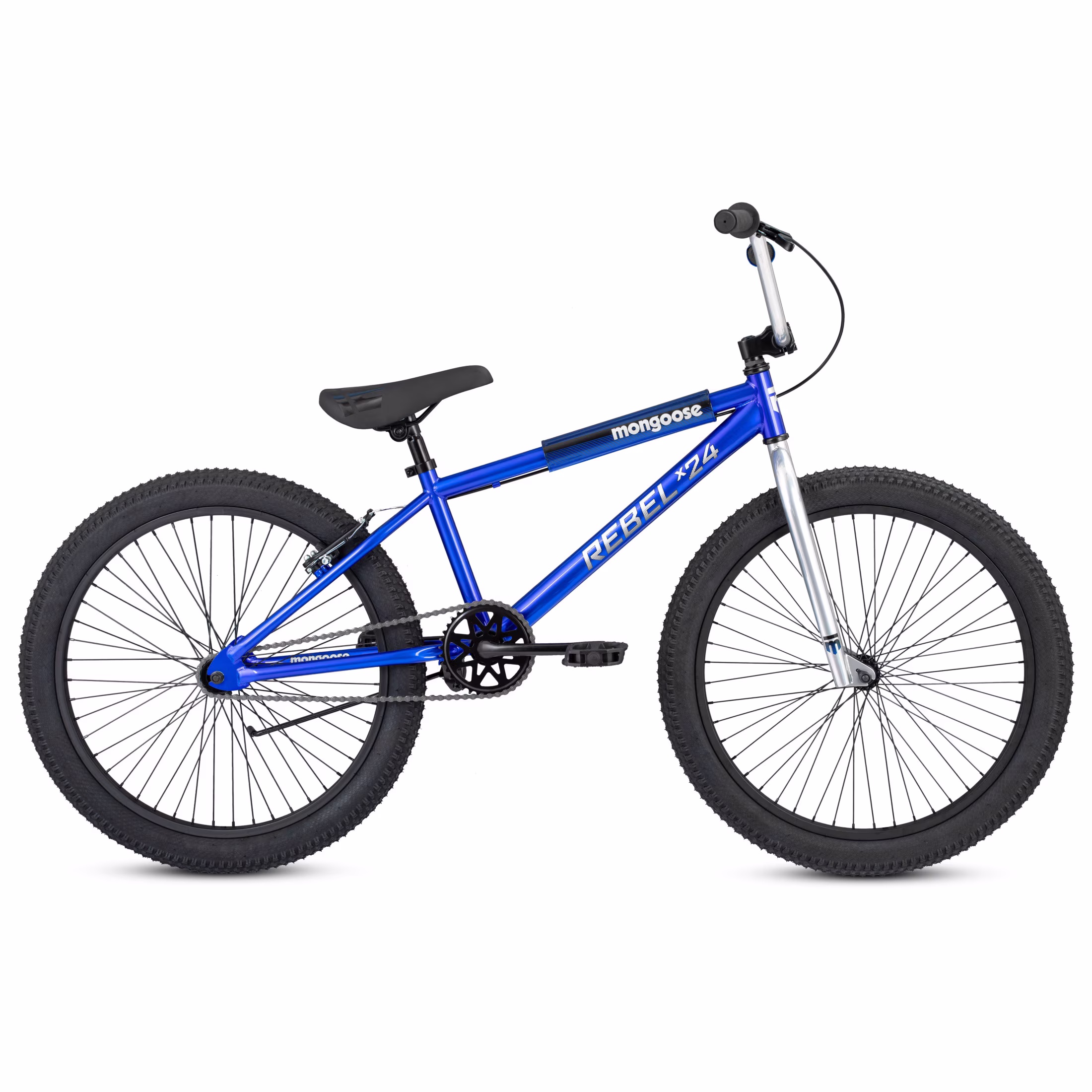 Mongoose Rebel X24 BMX Bike, 24-in Wheels, Ages 13+ Years, Blue
