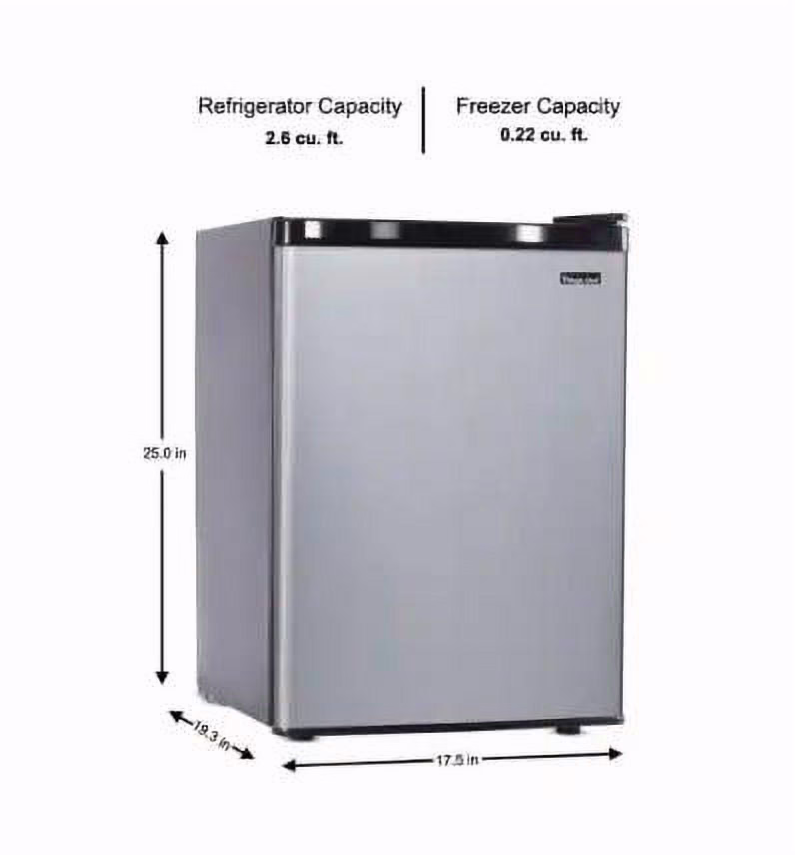 New 2.6 cu. ft. Mini Fridge in Stainless Look, ENERGY STAR - Image 4