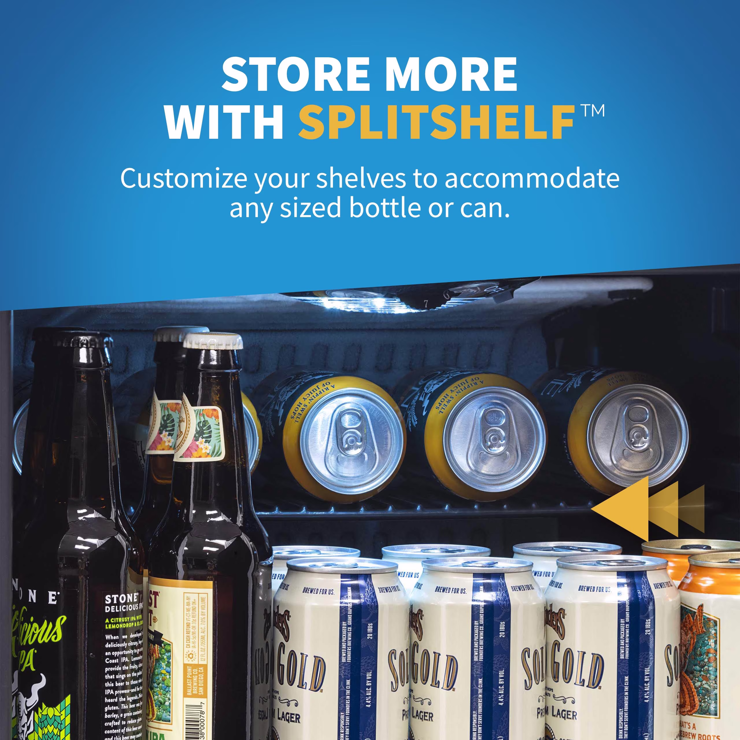Newair® 126-Can Freestanding "Beers of the World" Beverage Fridge - 18.5" - Image 5