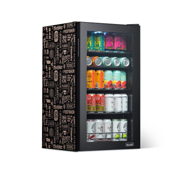 Newair® 126-Can Freestanding "Beers of the World" Beverage Fridge - 18.5"