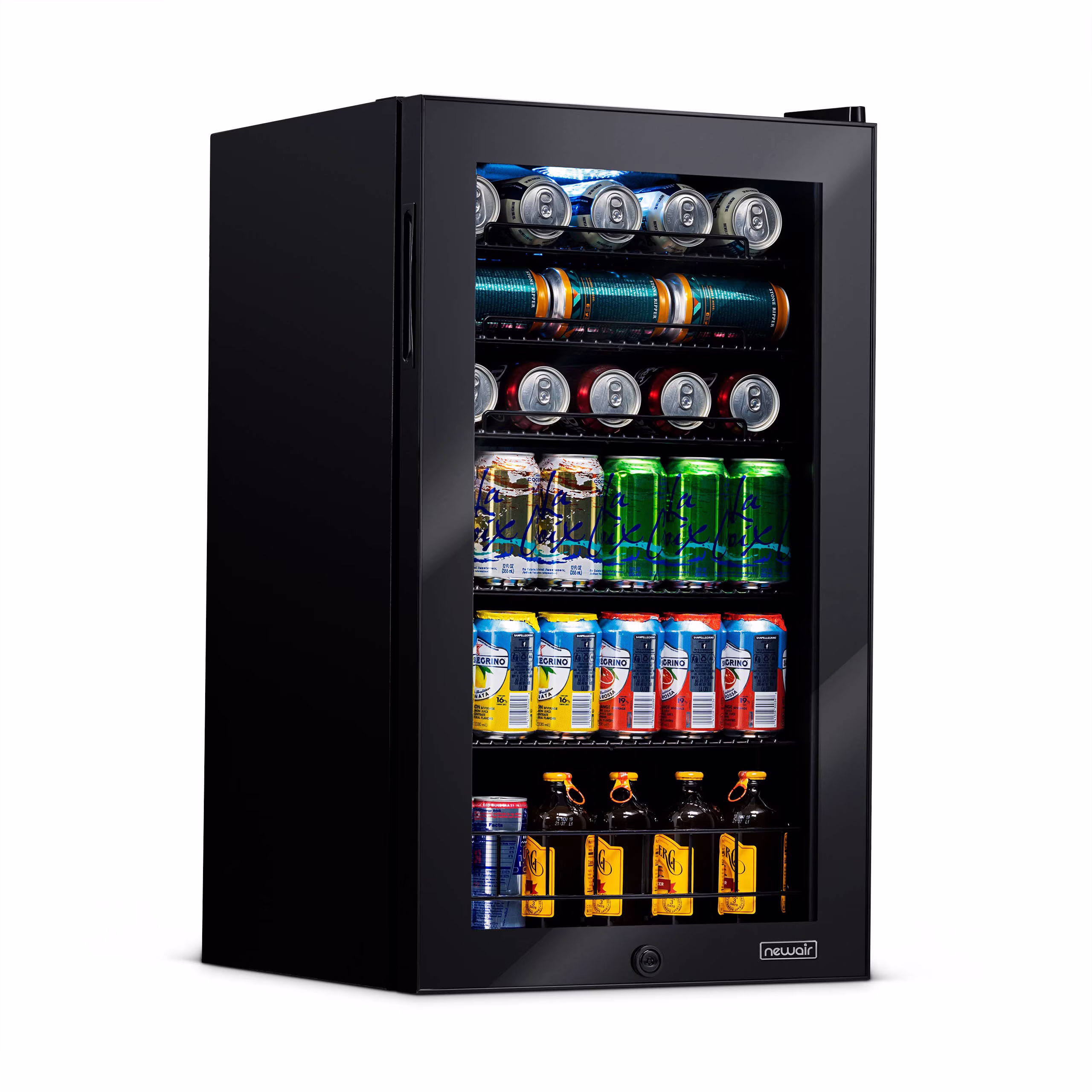 Newair® 126-Can Freestanding Black Beverage Fridge - 18.8"