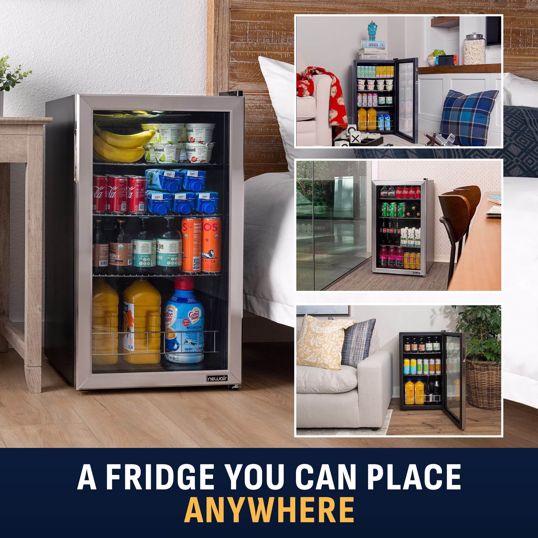 Newair® 126-Can Freestanding Stainless Steel Beverage Fridge - 18.9" - Image 2