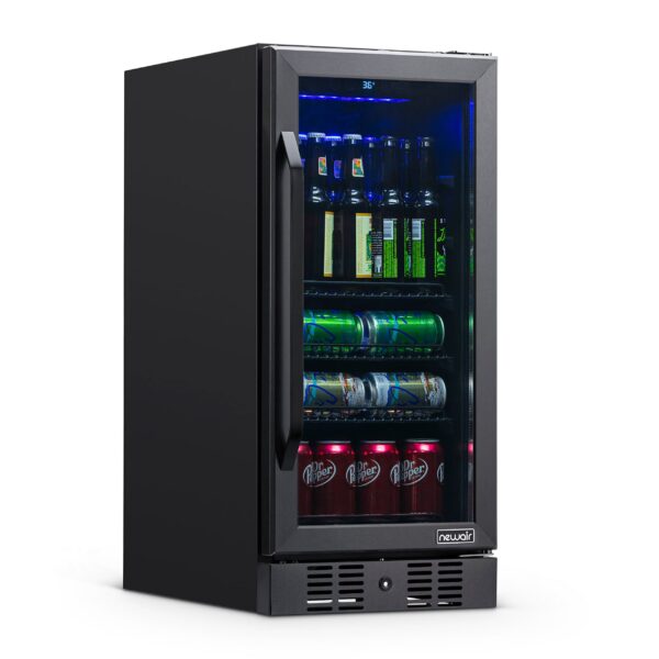 Newair® 96-Can Built-In Black Beverage Fridge - 15"