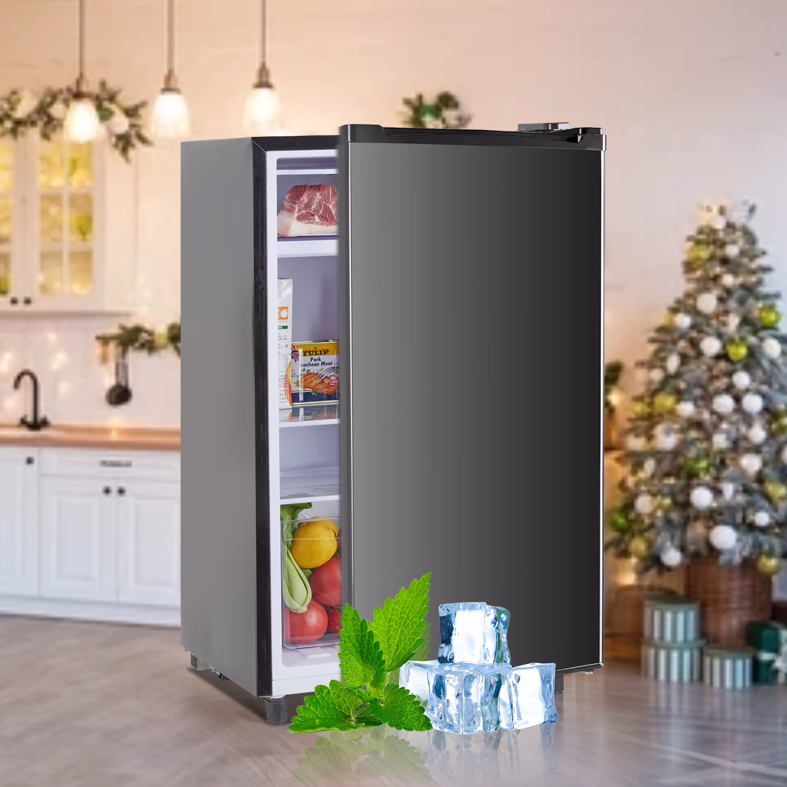 Nextay Mini Fridge for Bedroom 3.2 Cu.Ft Small Refrigerator with Freezer for Dorm Office,Black - Image 4