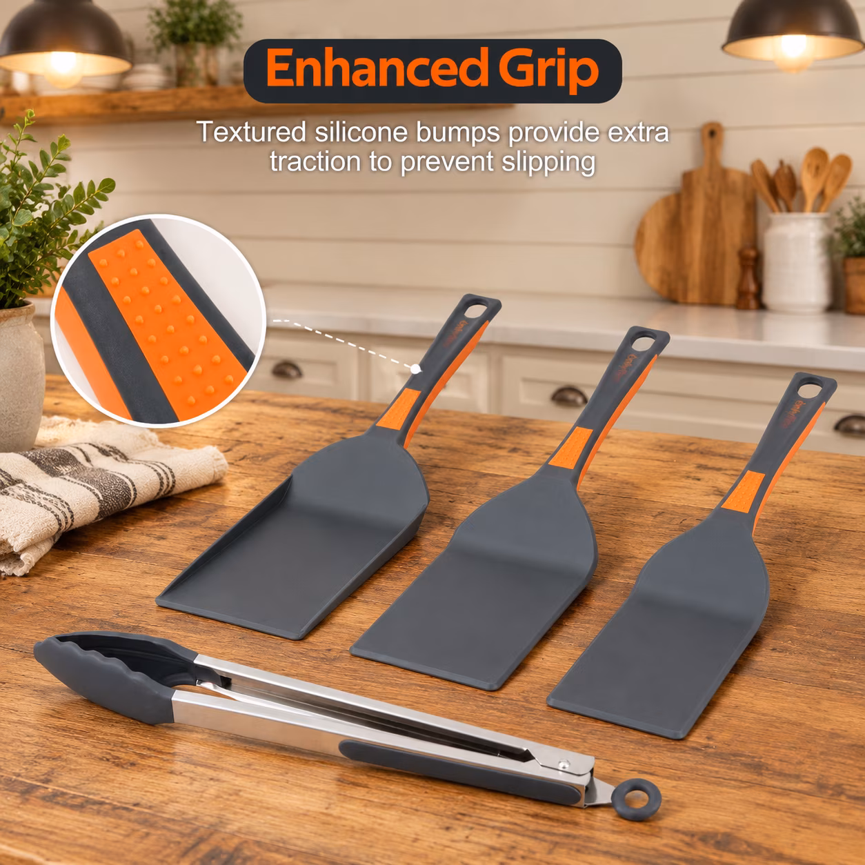 Non-stick Nylon Flat-top Griddle Accessories 4-Piece Kit for Griddles - Image 5