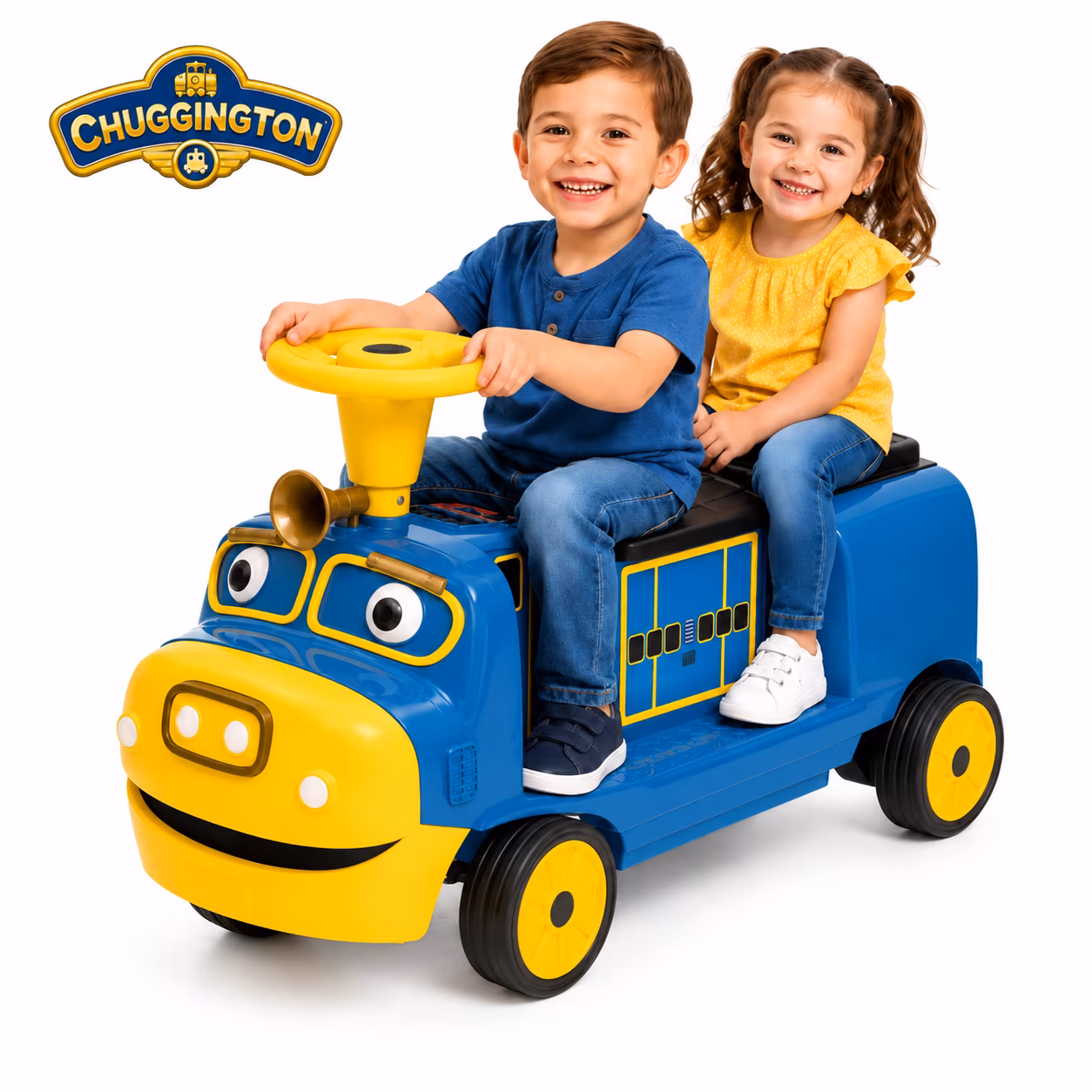 Officially Licensed Chuggington 12V Electric Ride On Train for Kids, Max Speed 3.1 MPH, 150 lbs Capacity, Ages 3-8, Blue