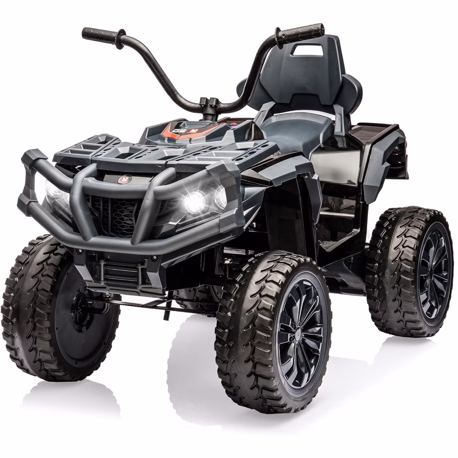Okybaby 12V Kids Ride on Electric ATV with Dual Motor, Off Road Ride on Toy Cars with 2WD,MP3,LED Lights, Kids Electric ATV for Toddlers Aged 3+, Black