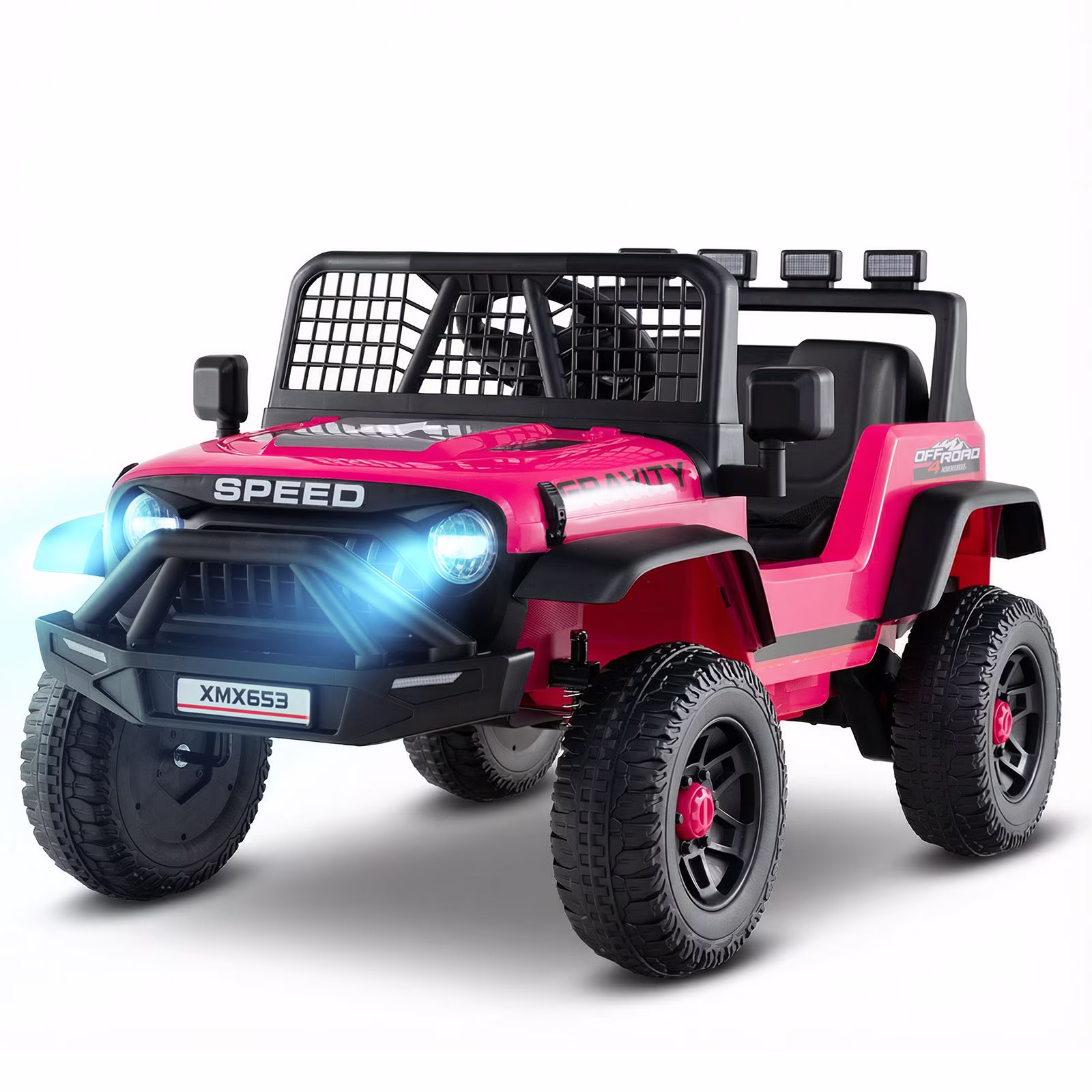 OLAKIDS 24V Ride on Car with Remote Control, Bluetooth, LED Lights, Horn, Spring Suspension, High/Low Speeds, Soft Start for Kids Aged 3+ - Image 4