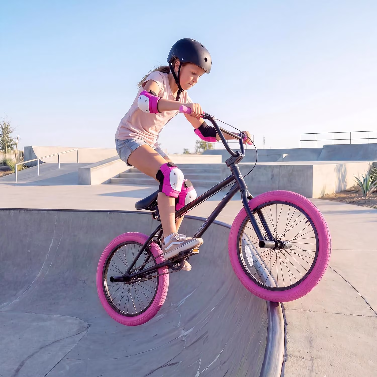 OLAKIDS Kids BMX Bike, 20 Inch Freestyle Bicycle with 4 Pegs Carbon Steel Frame Adjustable Seat for Beginner Level Riders Boys Girls - Image 4