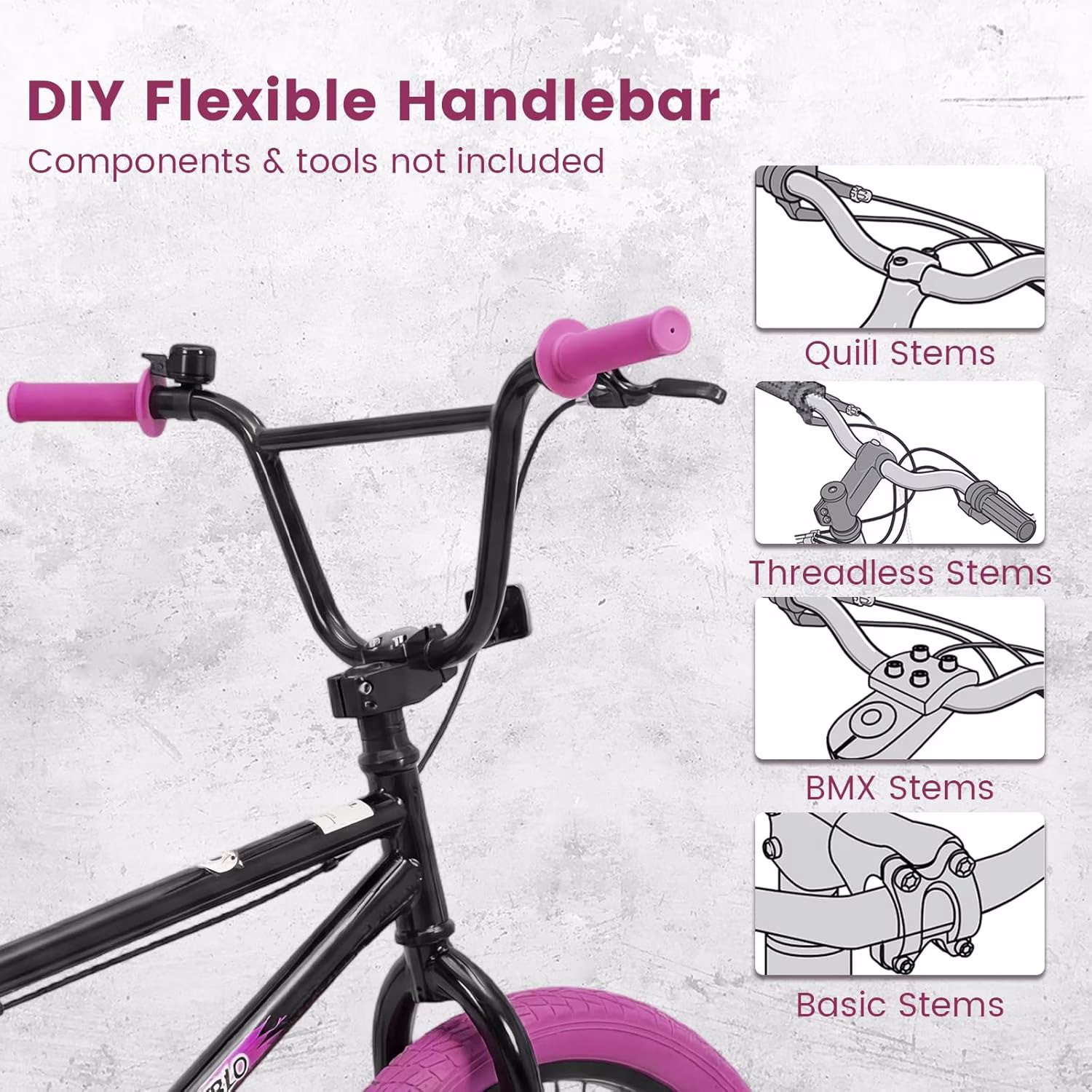 OLAKIDS Kids BMX Bike, 20 Inch Freestyle Bicycle with 4 Pegs Carbon Steel Frame Adjustable Seat for Beginner Level Riders Boys Girls - Image 3