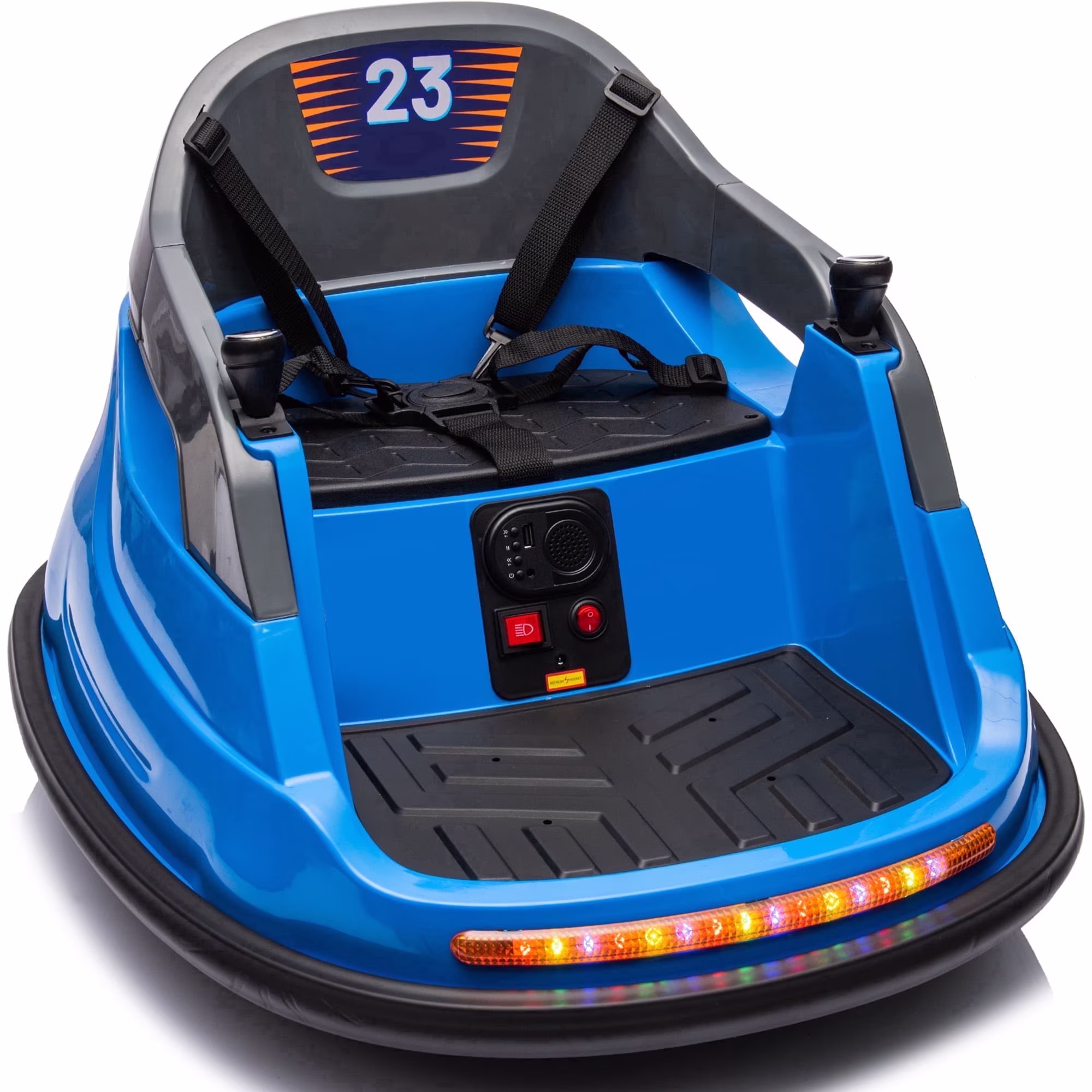 Outfunny 6V Bumper Car for Kids, Ride on Toys Bumper Car for Children with Remote & Music - Blue
