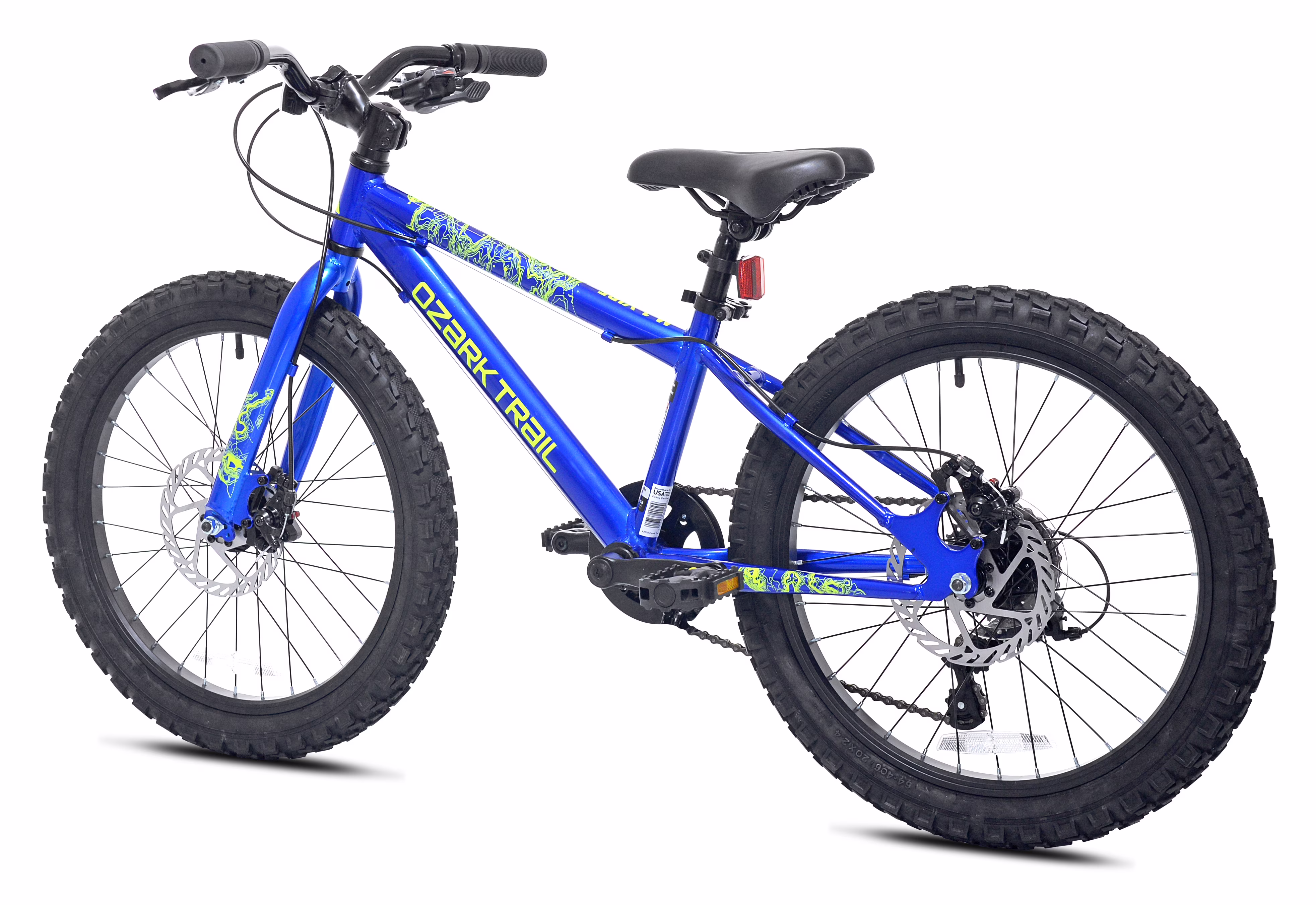 Ozark Trail 20 in Mountain Bicycle, 7-Speed, Small frame, Fits Riders 3 ft 11 in-4 ft 4 in, Child, Unisex, Blue - Image 2