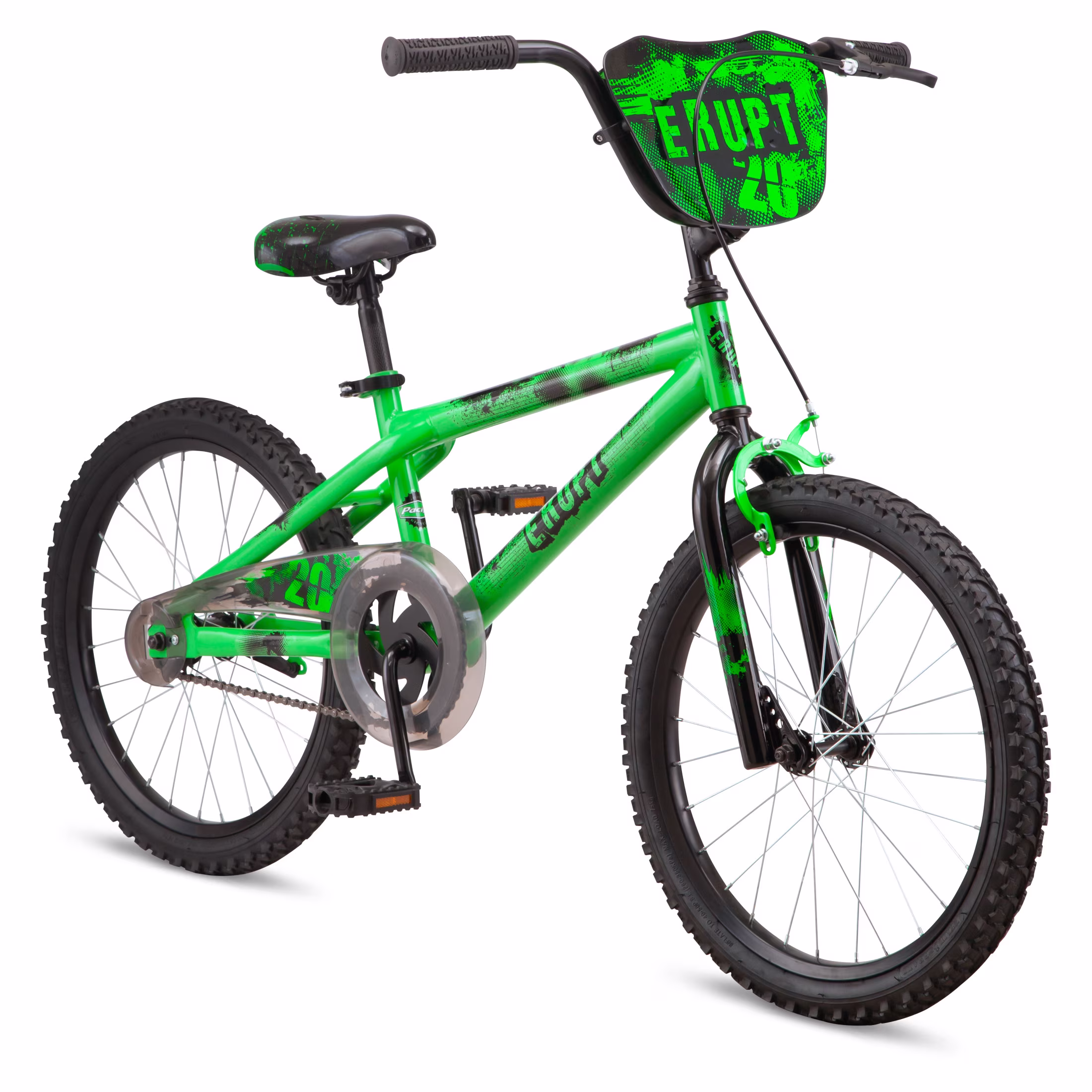 Pacific Erupt Kids Bike, 20 Inch Wheel, Single Speed, Green - Image 2