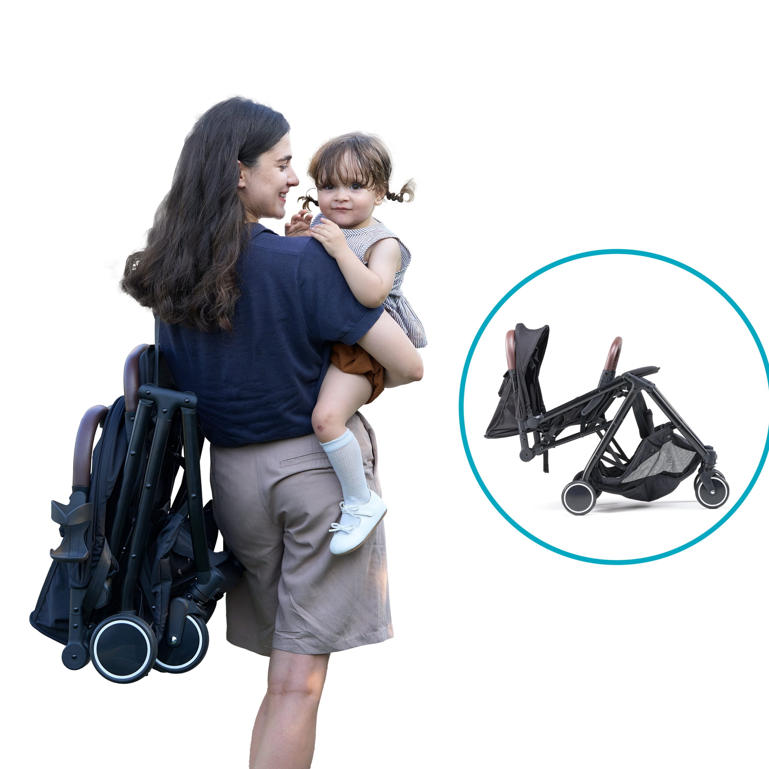 Parent's Choice Compact Stroller Dove - Lightweight, One-Hand Fold with Extra Storage - Image 5