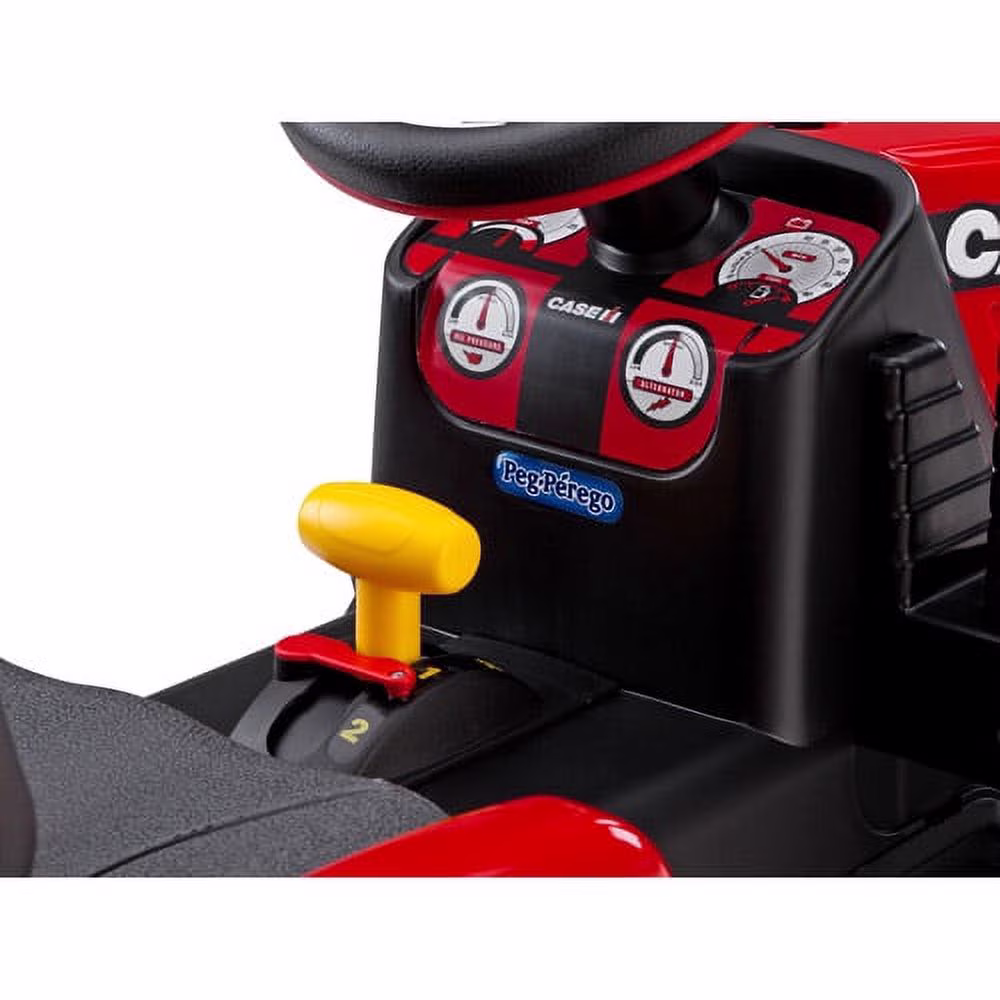 Peg Perego Case IH Magnum Tractor and Trailer 12-Volt Battery-Powered Ride-On - Image 3