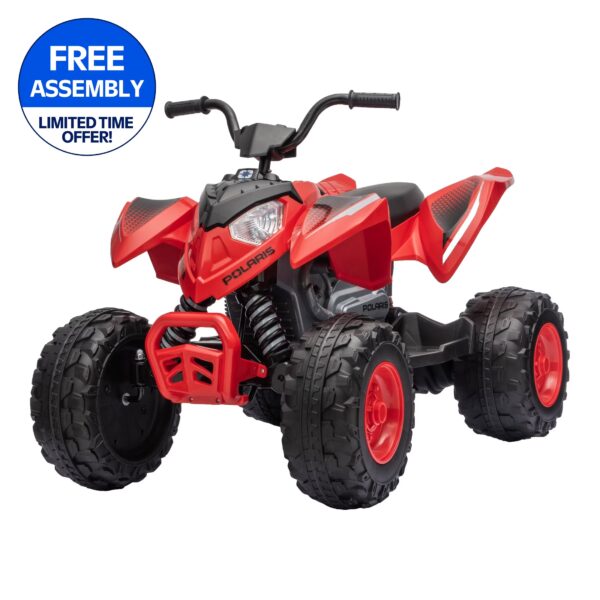 Polaris Outlaw 110 12V Red - Electric ATV Ride-On for Kids, Ages 3+, Includes Rechargeable Battery and Charger