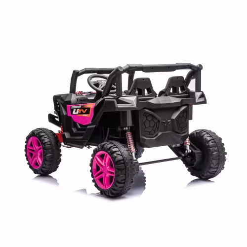 POVANLI 12V Ride on Toys Truck with 2.4G Remote Control,2 Seater Kids Electric Car with 4 wheels, USB, MP3, Bluetooth, LED Lights for Girls Boys Kids 3-5, Pink - Image 3