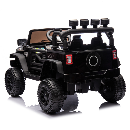 POVANLI 24V Kids Ride on Truck Car,2 driving Modes,Kid manual control, W/Parents 2.4G Remote Control, 400W Powered Toy Car up to 5 mph, w/ Spring Suspension, 3 Speeds,LED Lights,Bluetooth Music,Black - Image 3