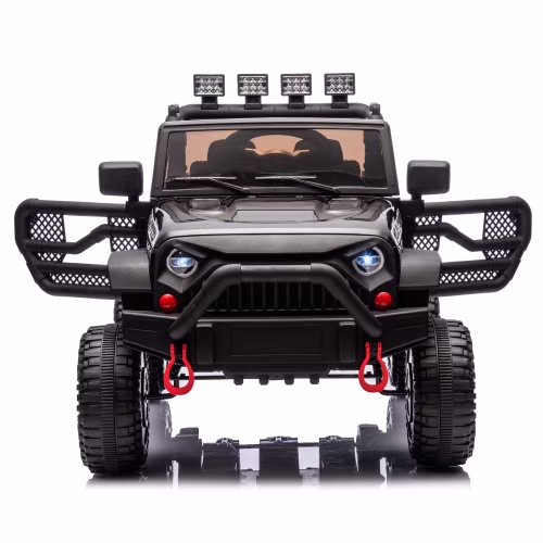 POVANLI 24V Kids Ride on Truck Car,2 driving Modes,Kid manual control, W/Parents 2.4G Remote Control, 400W Powered Toy Car up to 5 mph, w/ Spring Suspension, 3 Speeds,LED Lights,Bluetooth Music,Black - Image 4