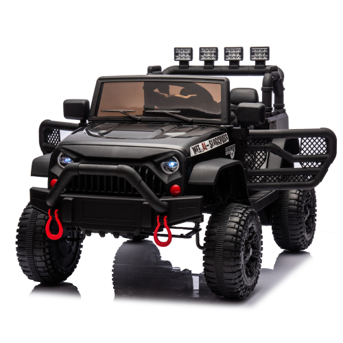 POVANLI 24V Kids Ride on Truck Car,2 driving Modes,Kid manual control, W/Parents 2.4G Remote Control, 400W Powered Toy Car up to 5 mph, w/ Spring Suspension, 3 Speeds,LED Lights,Bluetooth Music,Black - Image 5