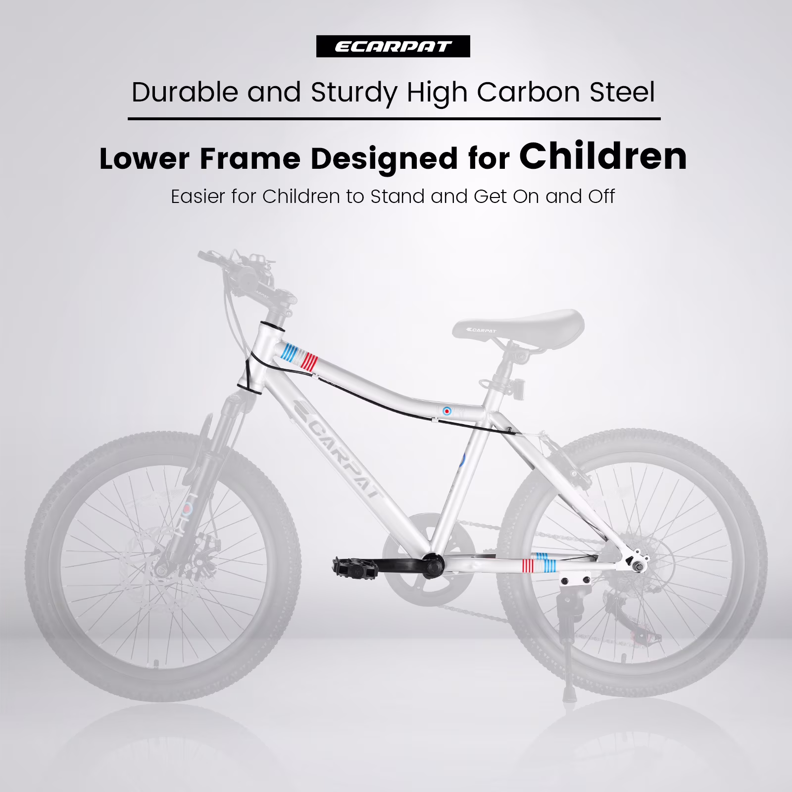 RAISTYW 20'' Kid's Bike,Mountain Bike for Ages 8-12 Years Old, 7 Speed Teenager Children Kids' Bicycles, White - Image 3