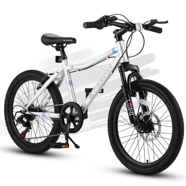 RAISTYW 20'' Kid's Bike,Mountain Bike for Ages 8-12 Years Old, 7 Speed Teenager Children Kids' Bicycles, White