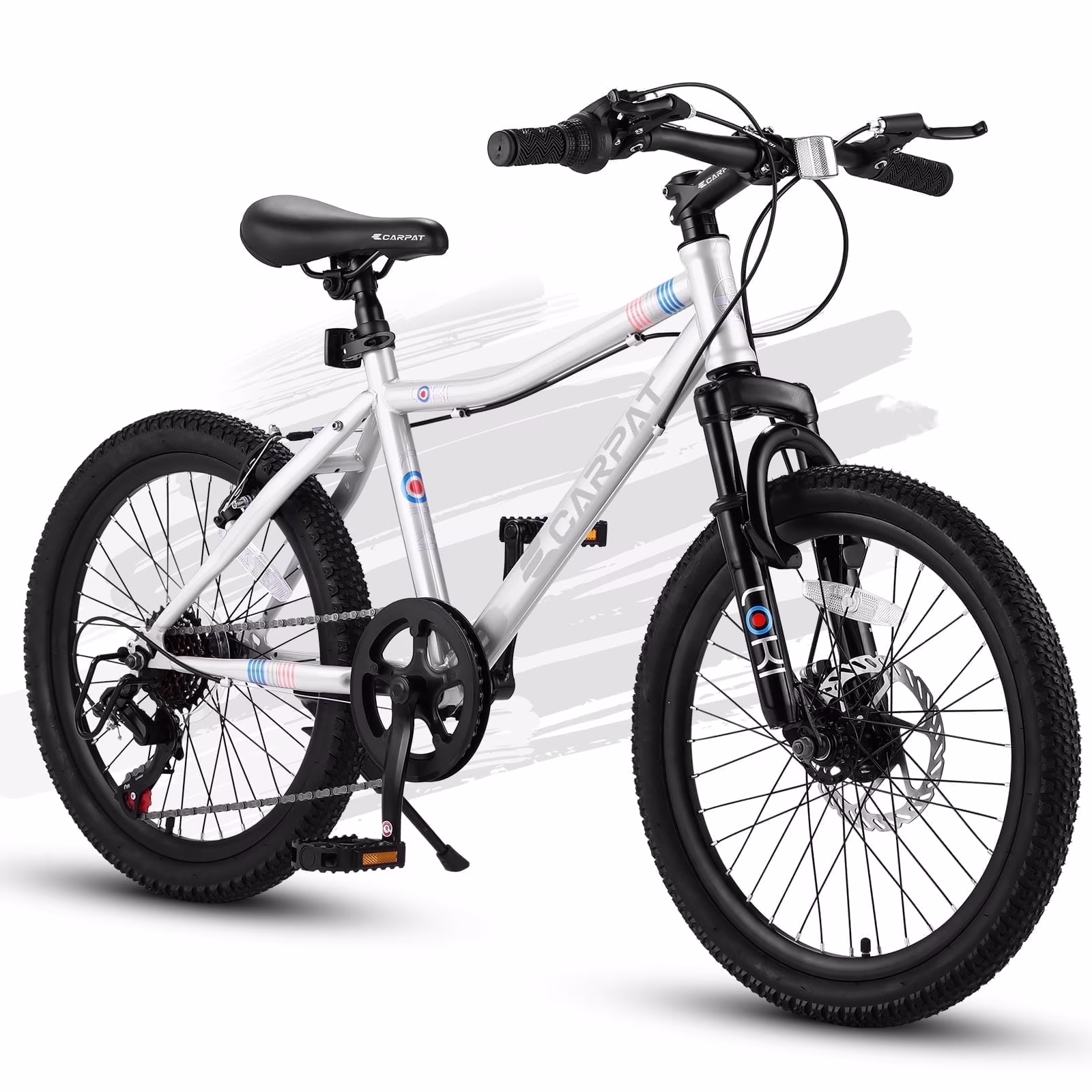 RAISTYW 20'' Kid's Bike,Mountain Bike for Ages 8-12 Years Old, 7 Speed Teenager Children Kids' Bicycles, White