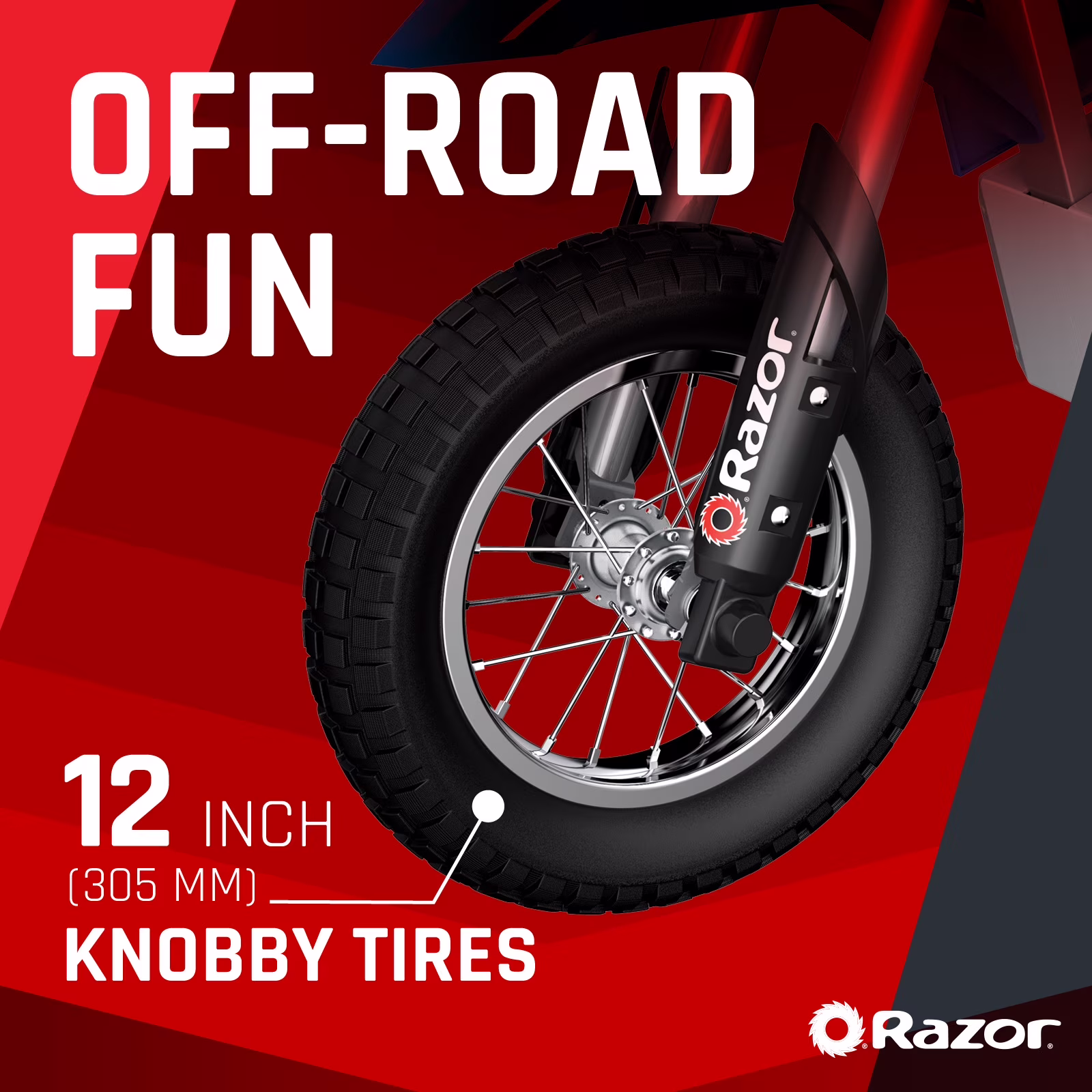 Razor Dirt Rocket MX350 - Blue, up to 14 mph, 24V Electric-Powered Dirt Bike for Child 8+ - Image 3