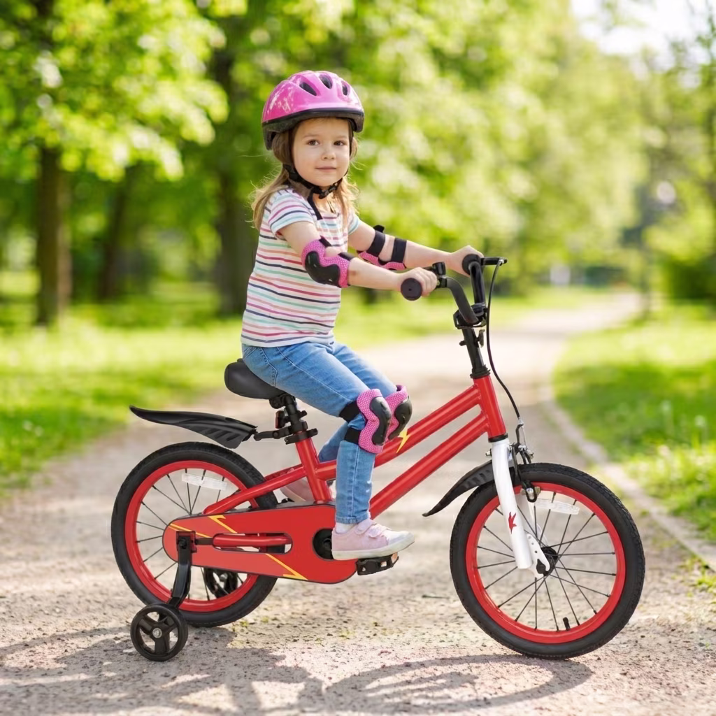 Redsmile 16 Inch Kids Bike with Removable Training Wheels and Adjustable Seat Dual Hand and Coaster Brake Children Bicycle for Boys and Girls, Red - Image 4