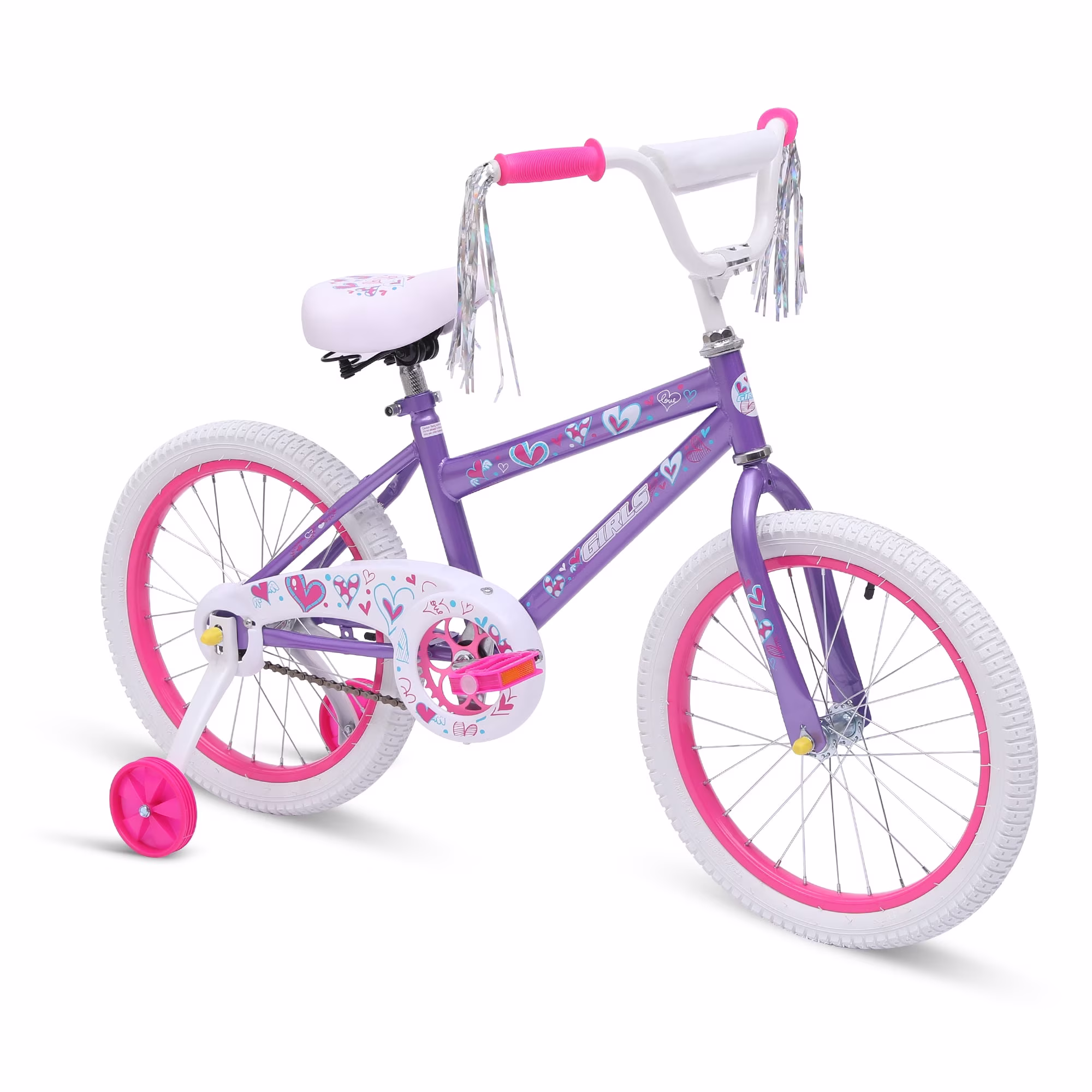 Redsmile 18 in. Kids Bike with Training Wheels, Bicycle for Girls & Boys Ages 3-8 Years, Purple