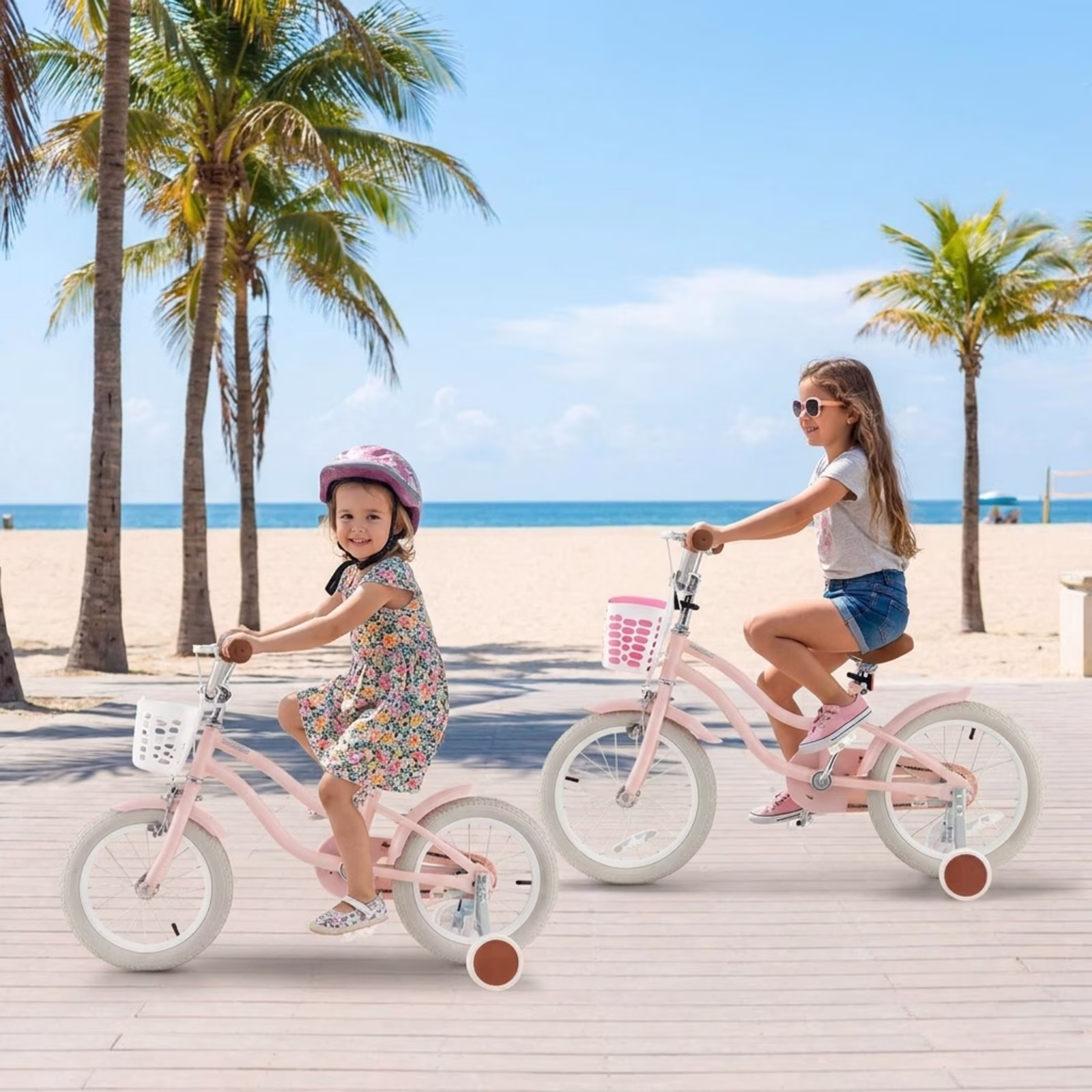 Redsmile Kids Bike 12 Inch with Training Wheels for Boys Girls Ages 3-4 Years, Toddler Bicycle with Adjustable Seat and Carbon Steel Frame, 99 lb Capacity Beginner Bike, Pink - Image 2