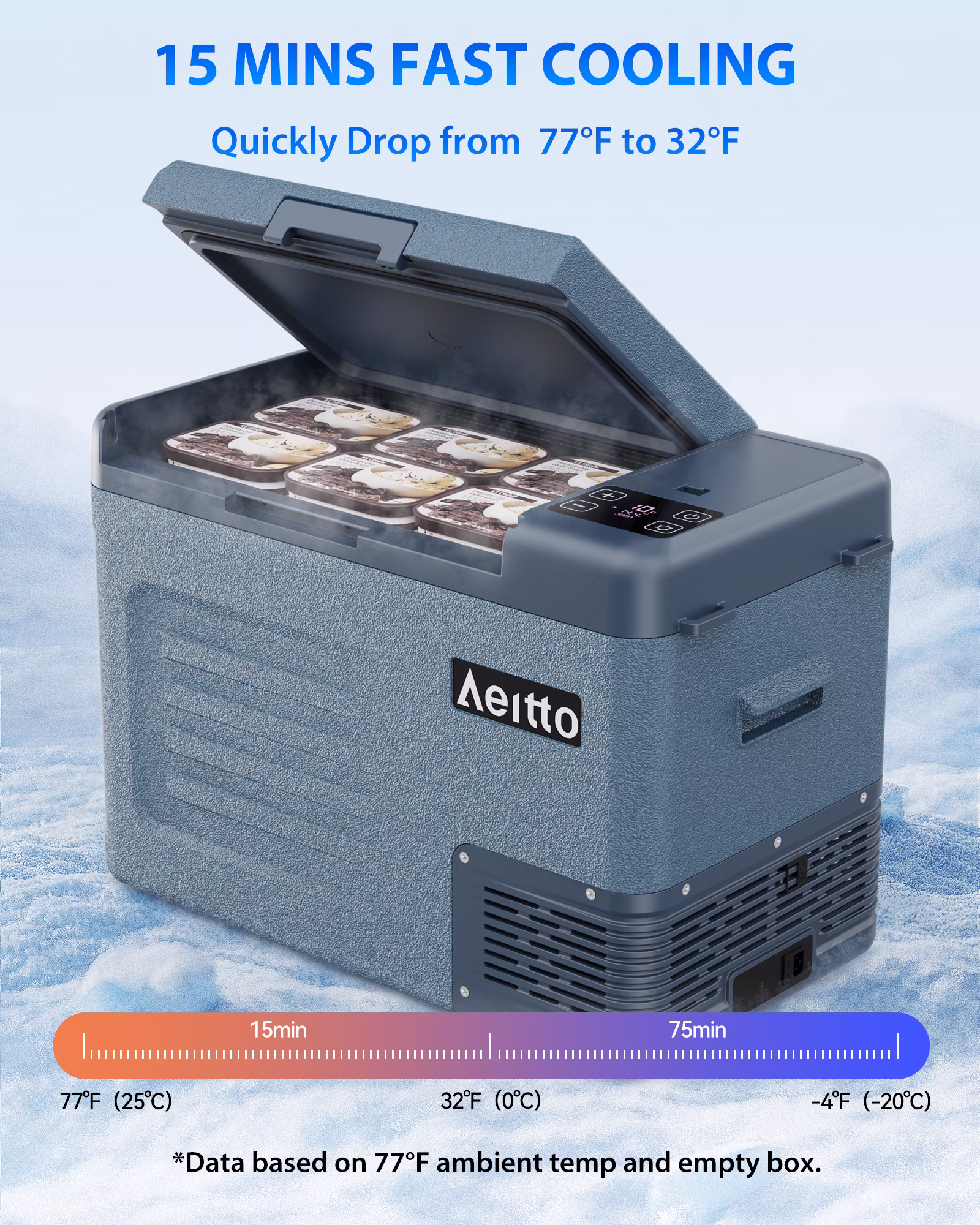 Refrigerator 12V Car Fridge 30Quart Portable Freezer Compressor Cooler 12/24V - Image 2