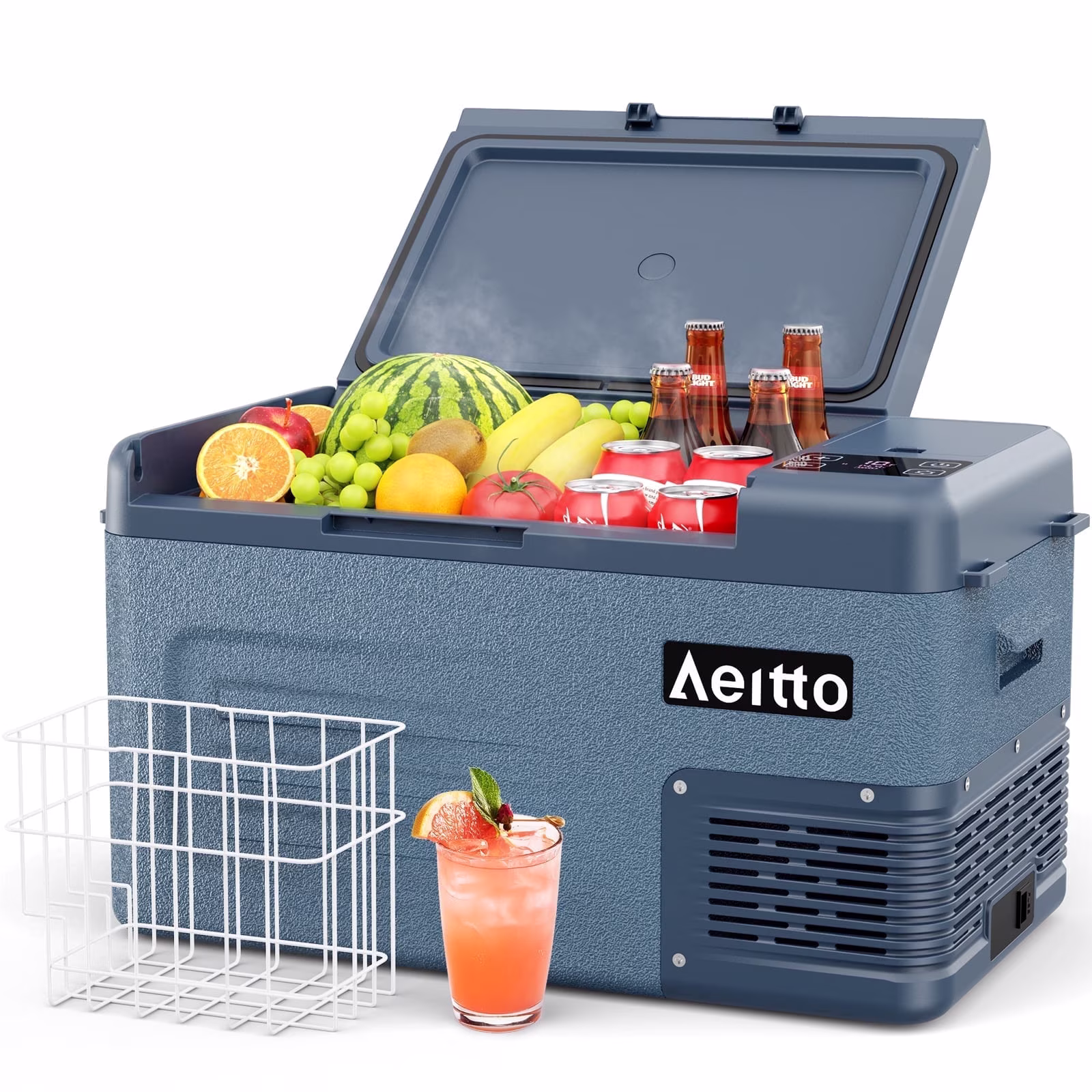 Refrigerator 12V Car Fridge 30Quart Portable Freezer Compressor Cooler 12/24V