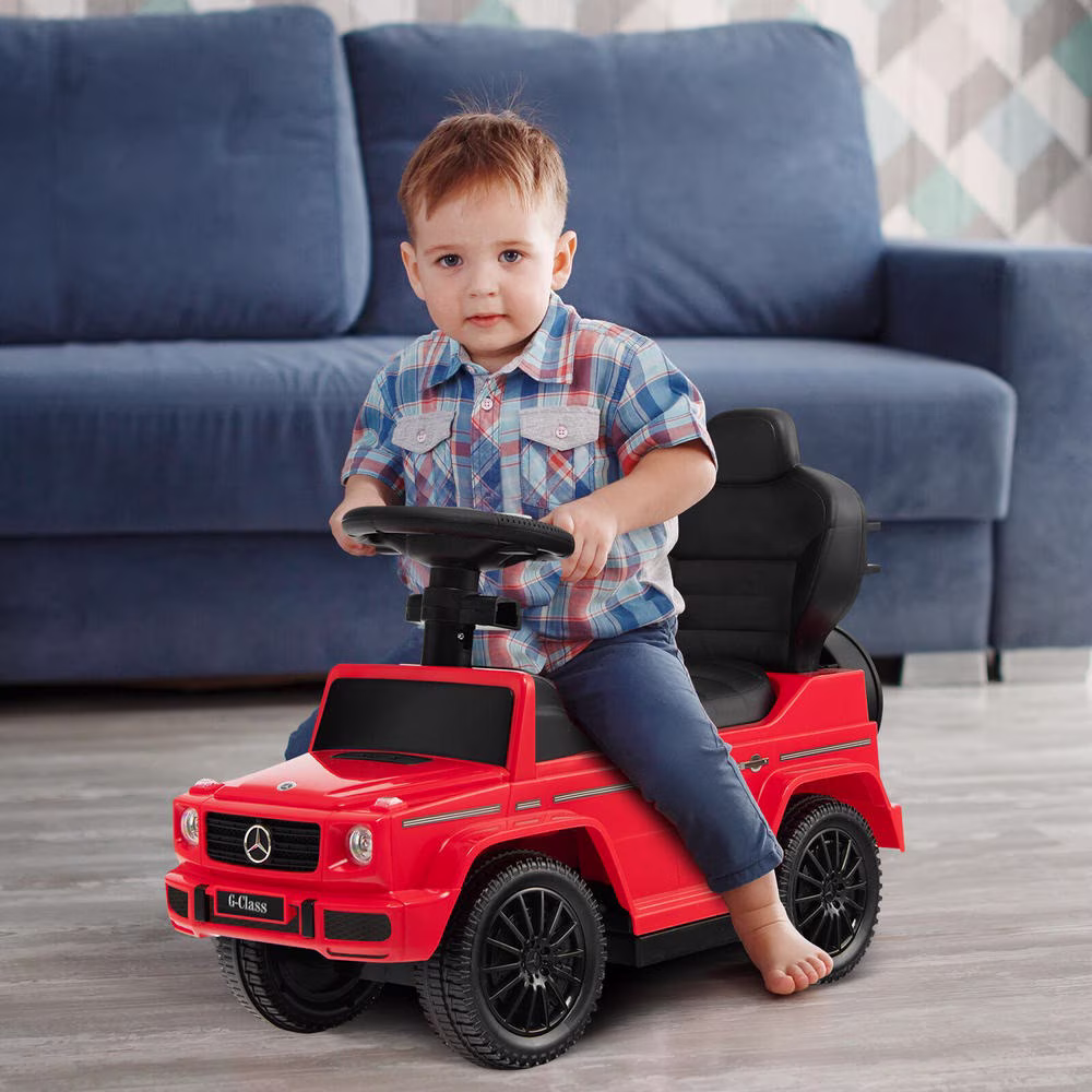 Ride on Push Car, Mercedes Benz G350 3 in 1, Red with Canopy, Walking Car, Sliding Car - Image 2