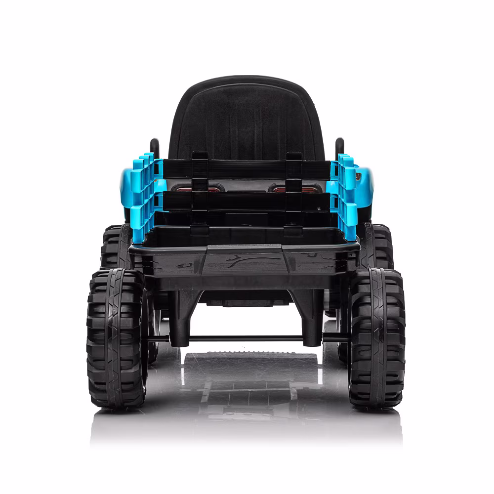 Ride on Tractor, 24V 400W Electric Toy with Detachable Trailer, Remote Control, LED Lights and Music - Image 4